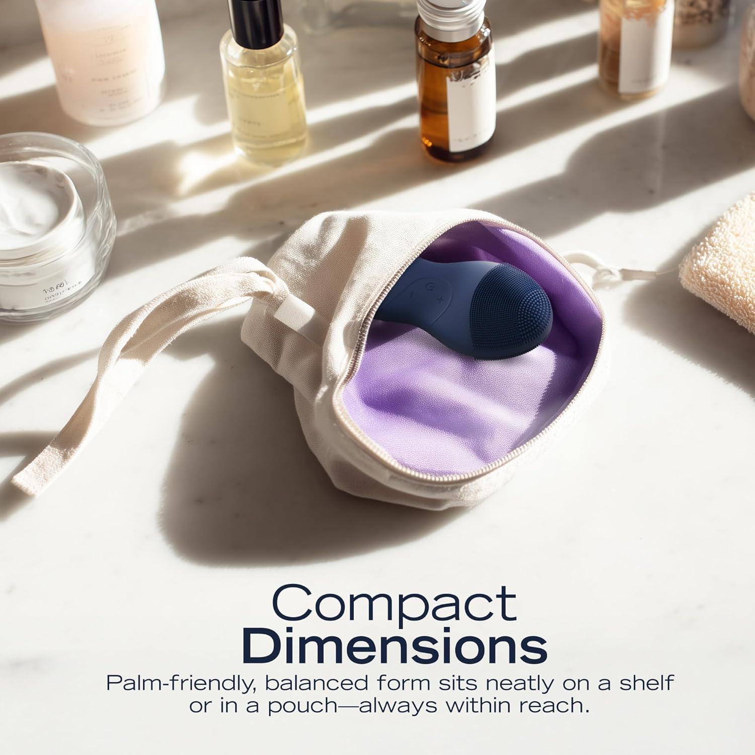 imageNautica PC120 Facial Cleansing Brush Made with UltraHygienic Soft Silicone Waterproof Rechargeable Vibrating Face Exfoliator Scrub Brush with Sonic Technology for Men amp Women Summer SunNavy