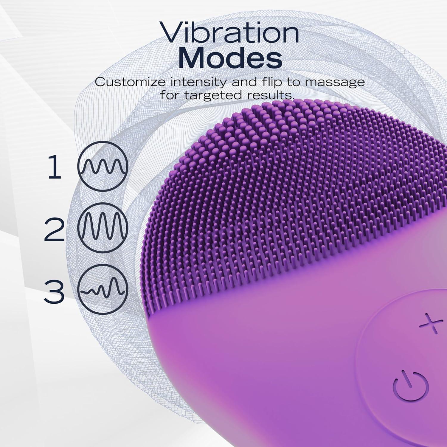 imageNautica PC120 Facial Cleansing Brush Made with UltraHygienic Soft Silicone Waterproof Rechargeable Vibrating Face Exfoliator Scrub Brush with Sonic Technology for Men amp Women Summer SunHy Purple