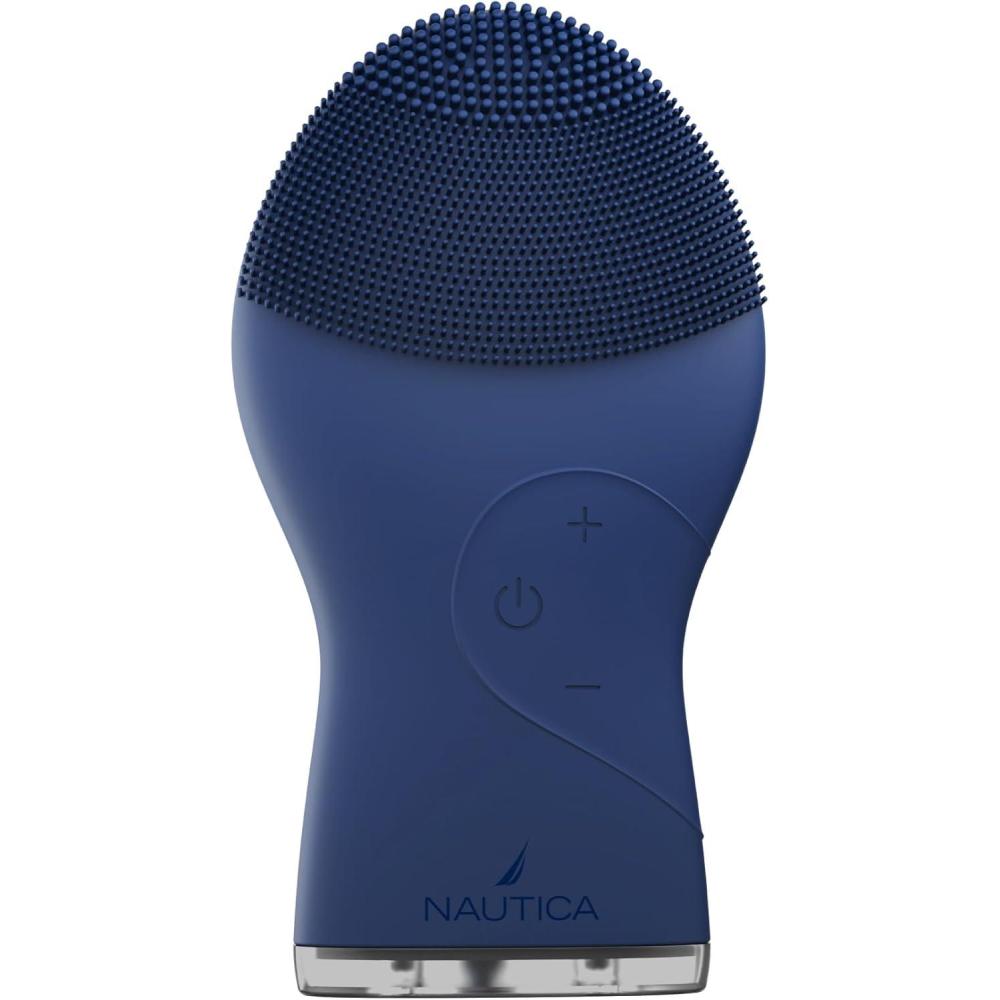 imageNautica PC120 Facial Cleansing Brush Made with UltraHygienic Soft Silicone Waterproof Rechargeable Vibrating Face Exfoliator Scrub Brush with Sonic Technology for Men amp Women  Summer SunNavy