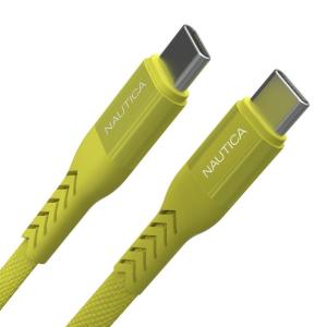 Nautica Type-C to Type-C Cable USB-C to USB-C Fast Charging Cable with 65W Power Delivery & 480Mbps Data Transfer, Compatible for Google Pixel, Samsung and Apple Devices and More(Yellow)
