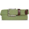 imageNautica Mens Casual Leather Belt  Everyday  Classic  Pants  Jeans  Khakis  Chinos  Metal BuckleBraided Webbing  Moss
