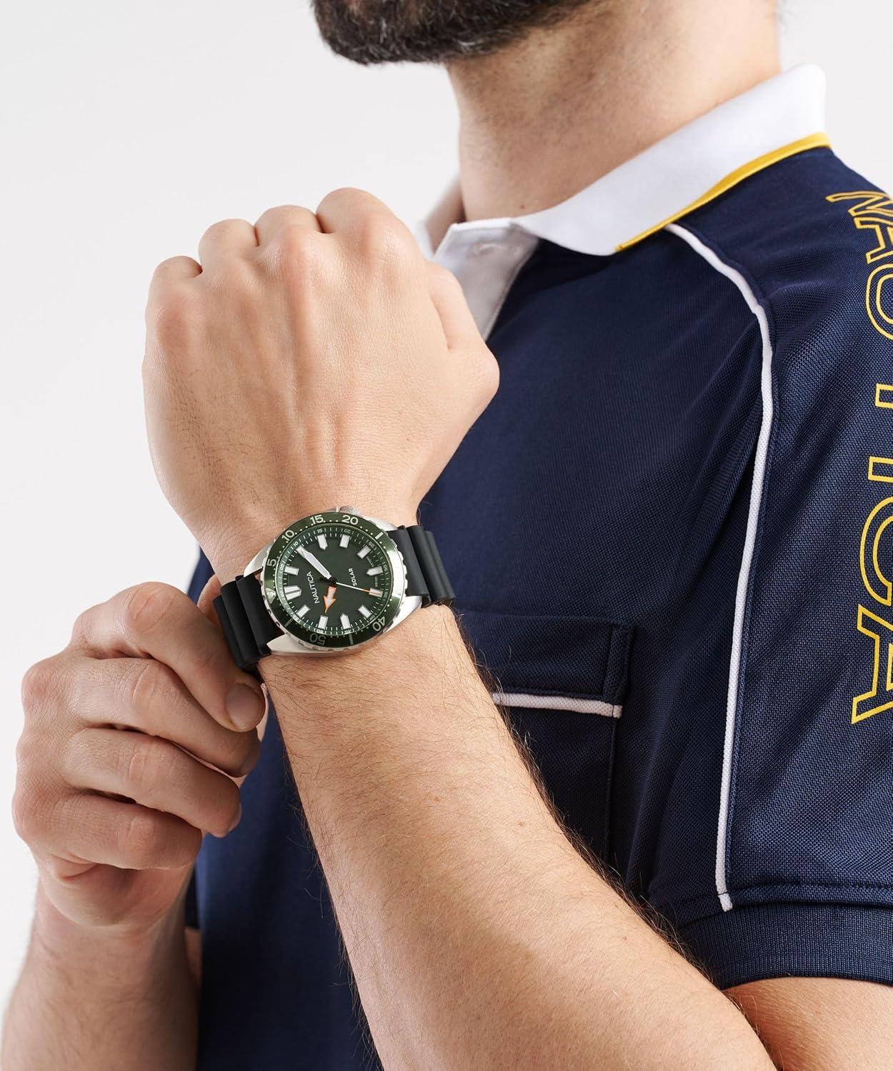 imageNautica Vintage Silicone Strap Watch