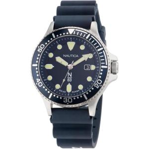 Nautica Men’s Cocoa Beach Solar Powered Watch(Navy Blue/Blue/Silver)