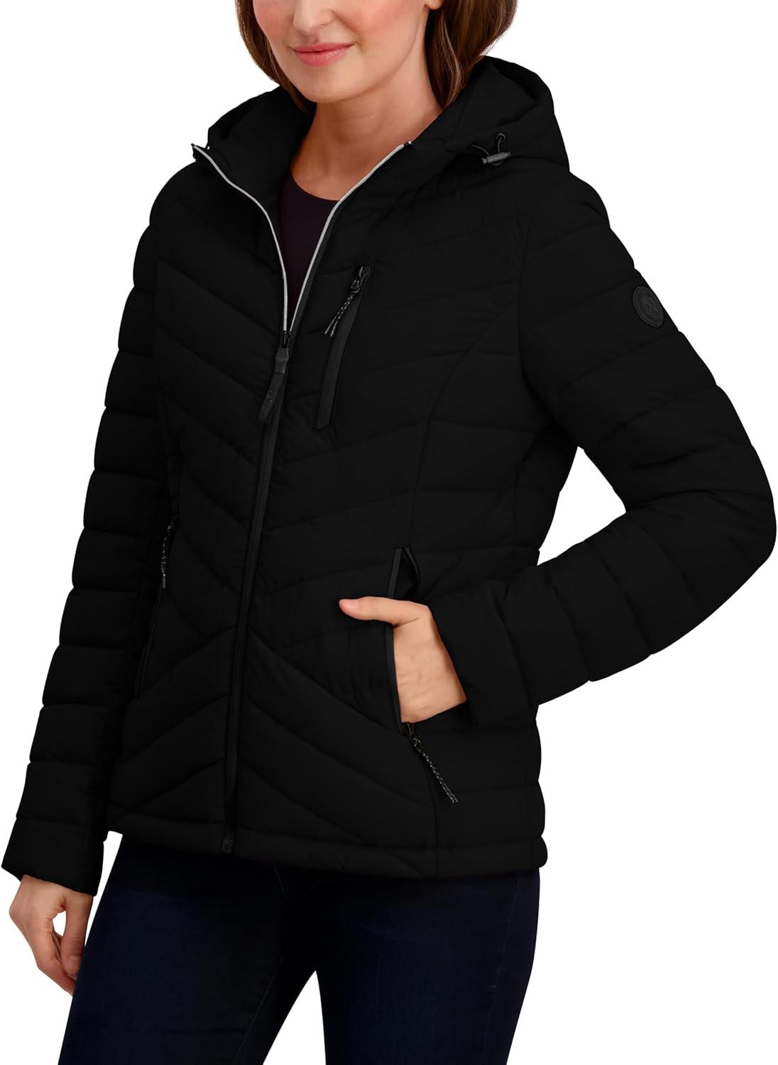 imageNautica Womens Chevron Puffer JacketBlack