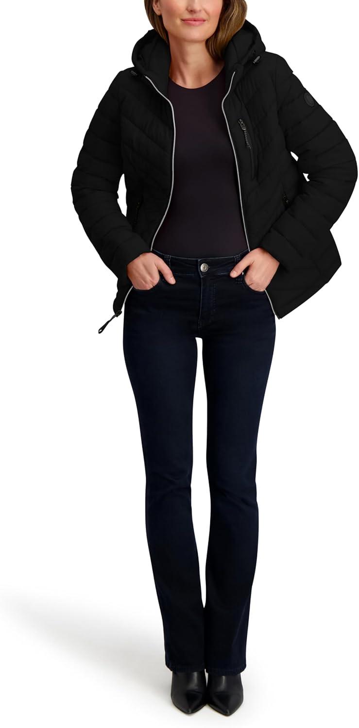 imageNautica Womens Chevron Puffer JacketBlack