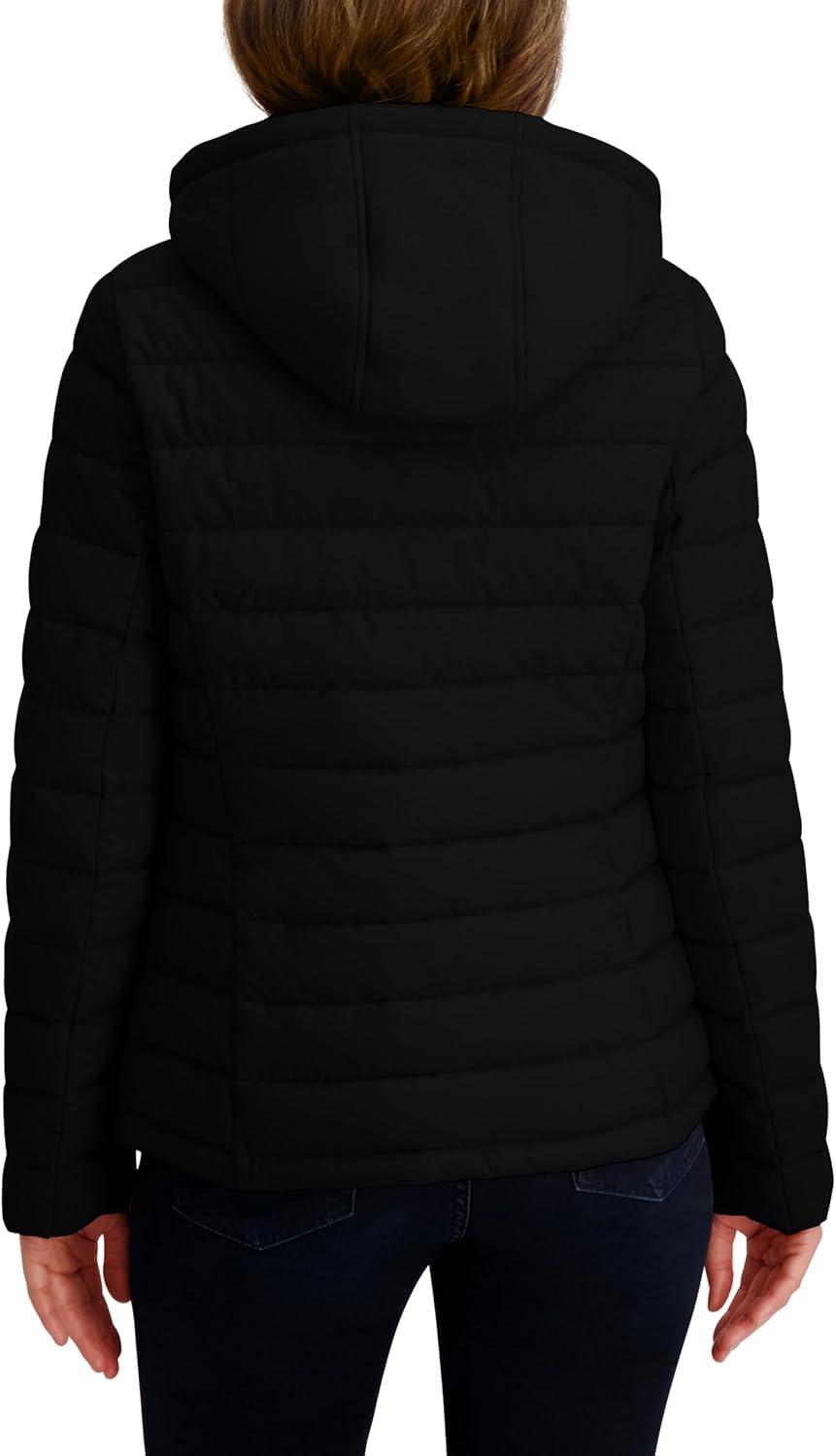 imageNautica Womens Chevron Puffer JacketBlack