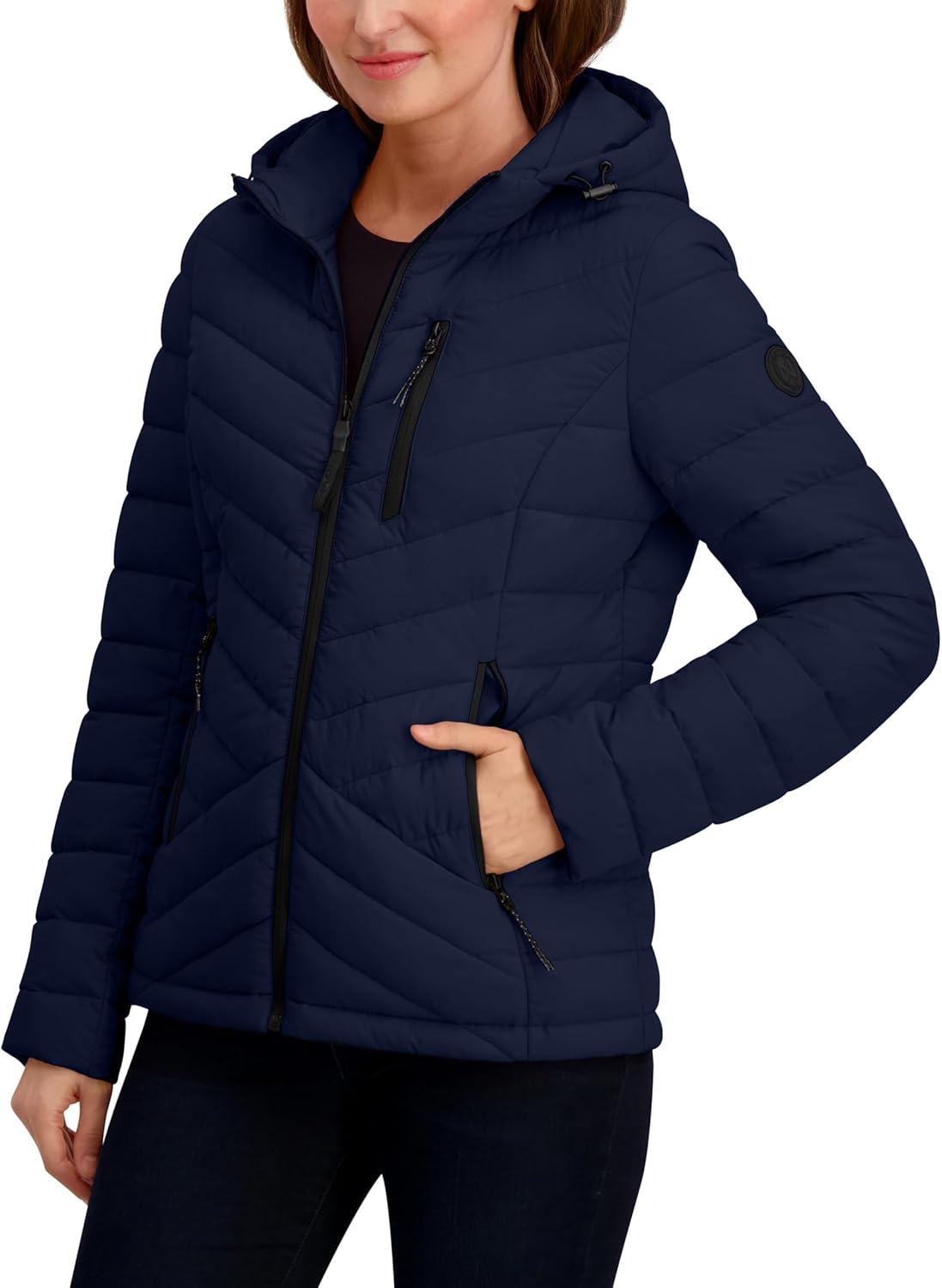 imageNautica Womens Chevron Puffer JacketNavy Seas