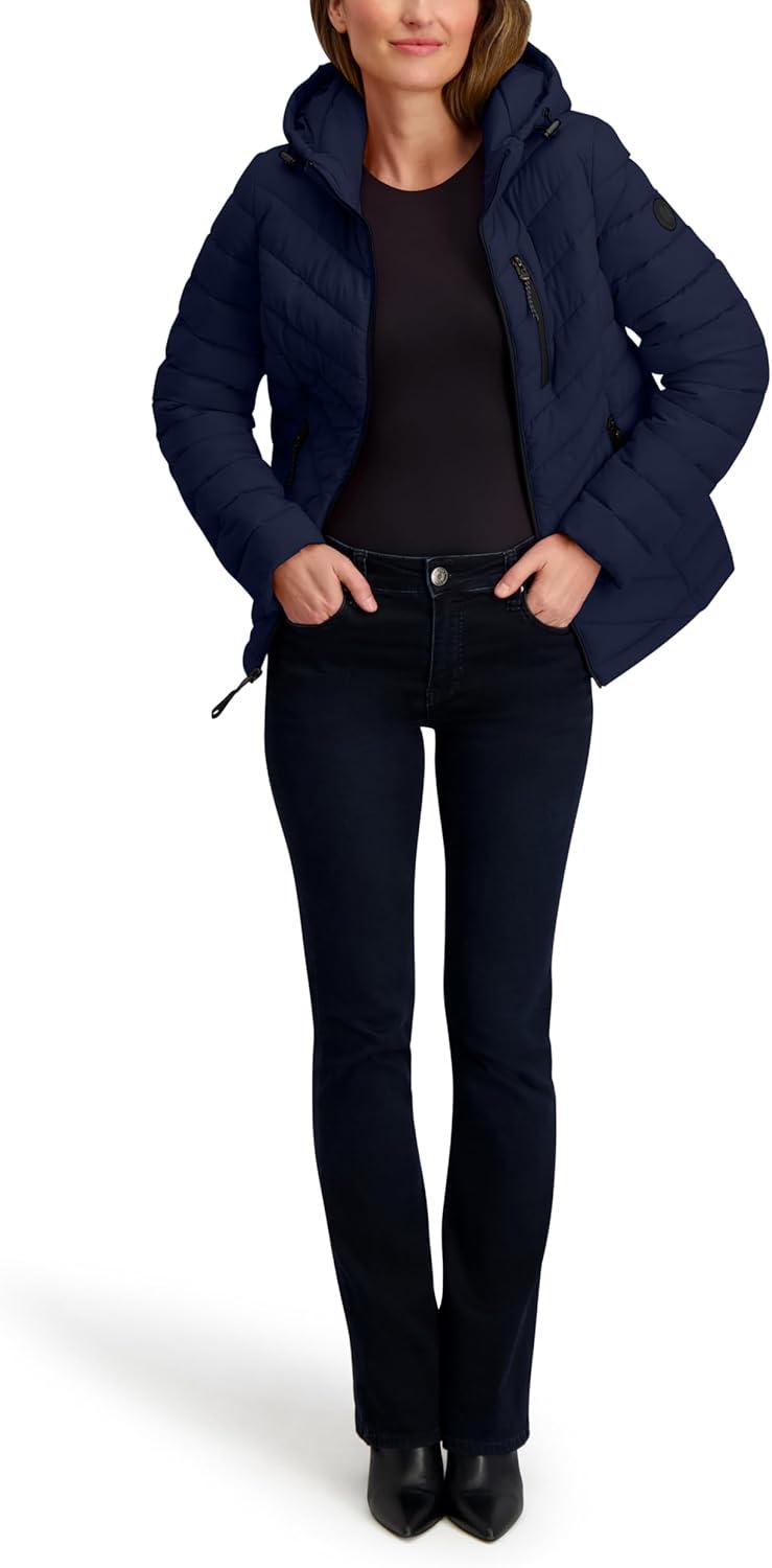 imageNautica Womens Chevron Puffer JacketNavy Seas