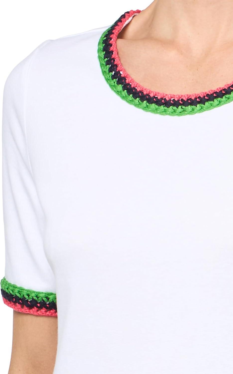 imageNautica Womens Cotton Short Sleeve Solid Knit TopBright White