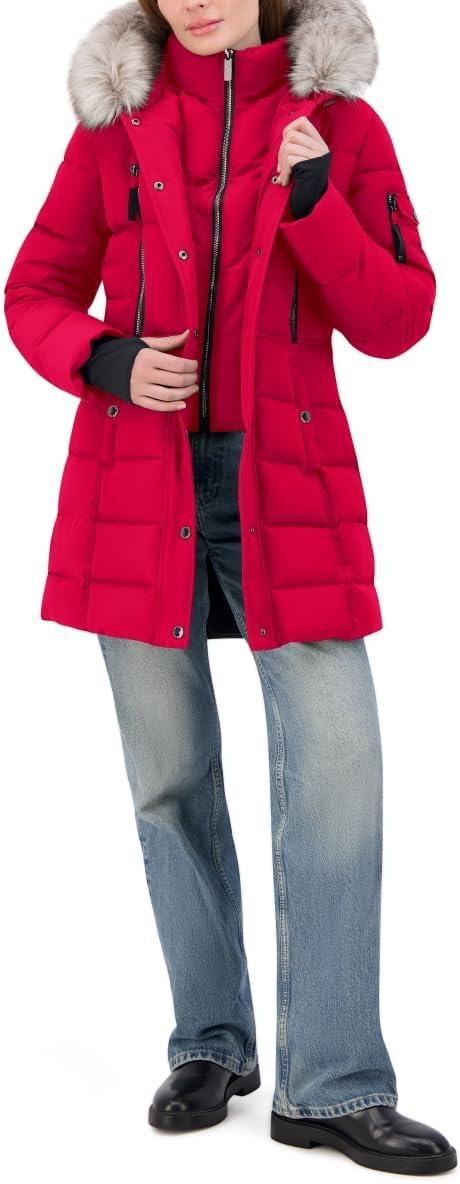imageNautica Womens Hooded AnorakN Red