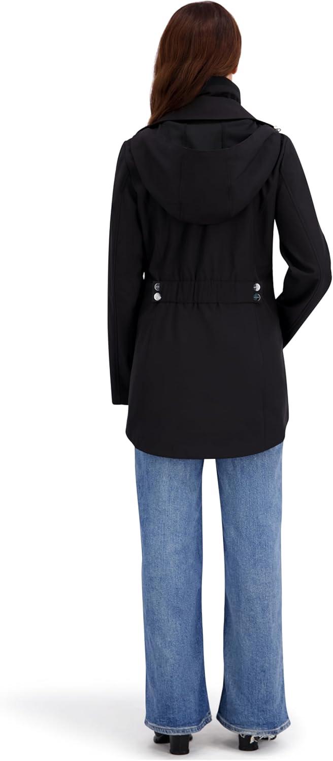 imageNautica Womens Hooded RaincoatBlack