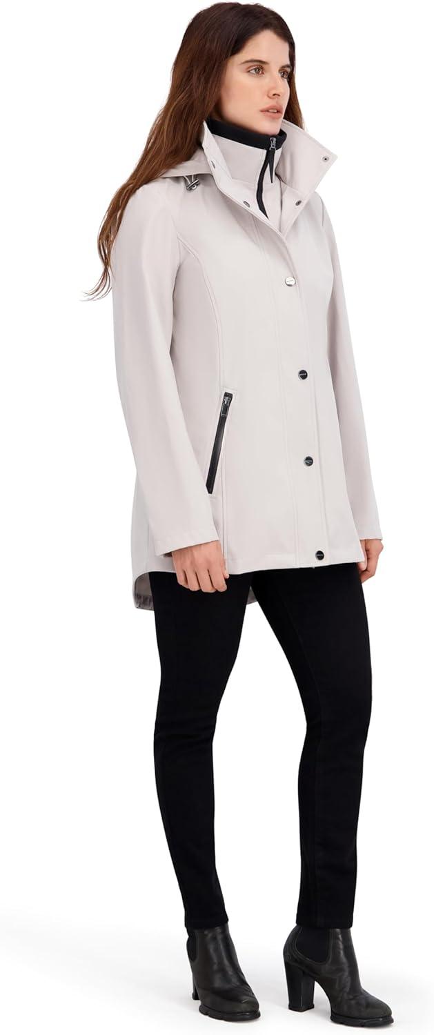 imageNautica Womens Hooded RaincoatStone
