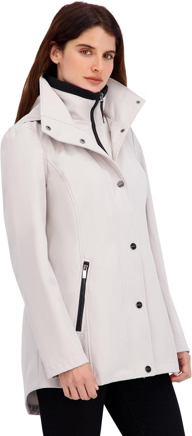 imageNautica Womens Hooded RaincoatStone