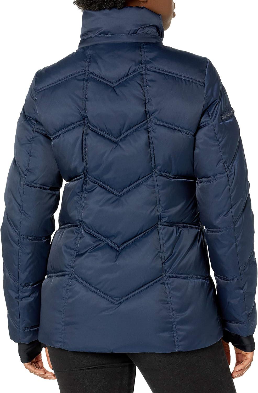 imageNautica Womens Mist Heavyweight Winter Coat Puffer Jacket With Detachable Faux Fur HoodNavy