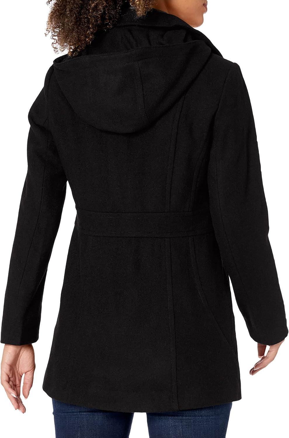 imageNautica Womens Peacoat Wool Blend Double Breasted Winter CoatGray