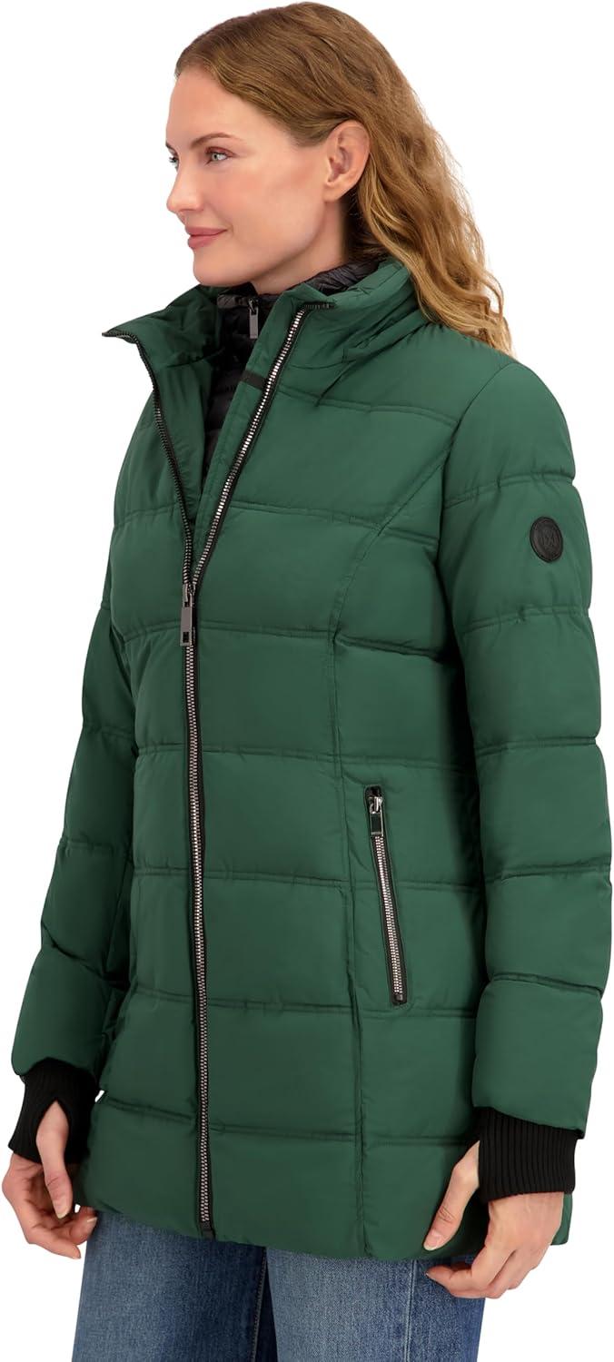 imageNautica Womens Puffer with Vestie and Faux Fur TrimVerde