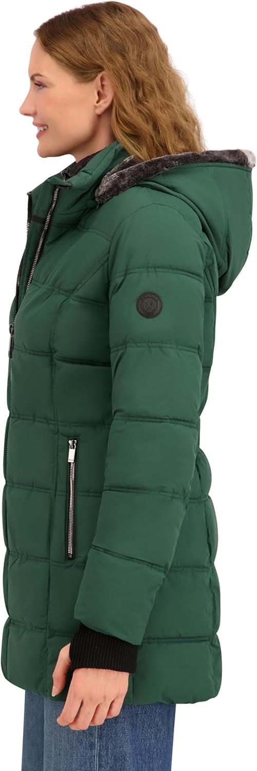 imageNautica Womens Puffer with Vestie and Faux Fur TrimVerde