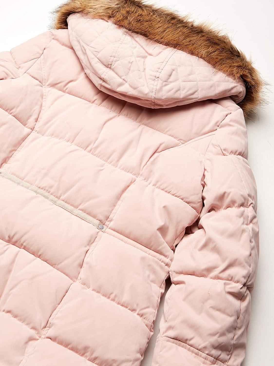 imageNautica Womens Soft Mist Heavyweight Puffer Coat Winter Jacket With Detachable Faux Fur HoodDusty Pink