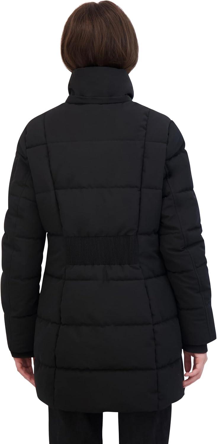 imageNautica Womens Soft Mist Heavyweight Puffer Coat Winter Jacket With Detachable Faux Fur HoodOnyx