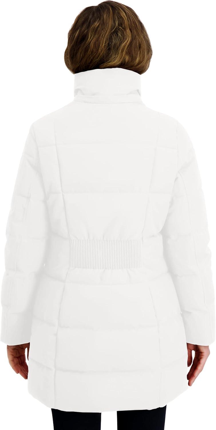 imageNautica Womens Soft Mist Heavyweight Puffer Coat Winter Jacket With Detachable Faux Fur HoodSail White