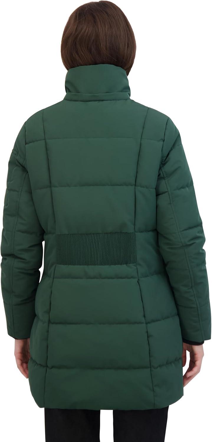 imageNautica Womens Soft Mist Heavyweight Puffer Coat Winter Jacket With Detachable Faux Fur HoodVerde