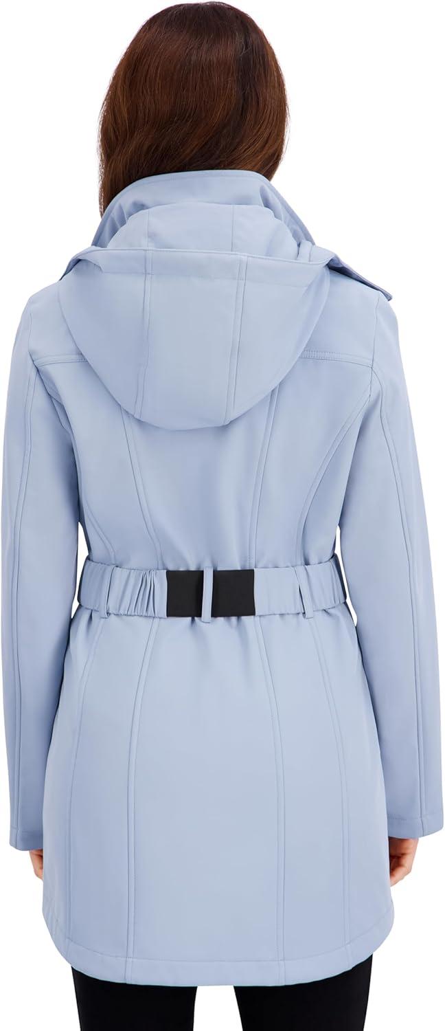 imageNautica Womens Soft Shell with Quilted BibHoodBlue