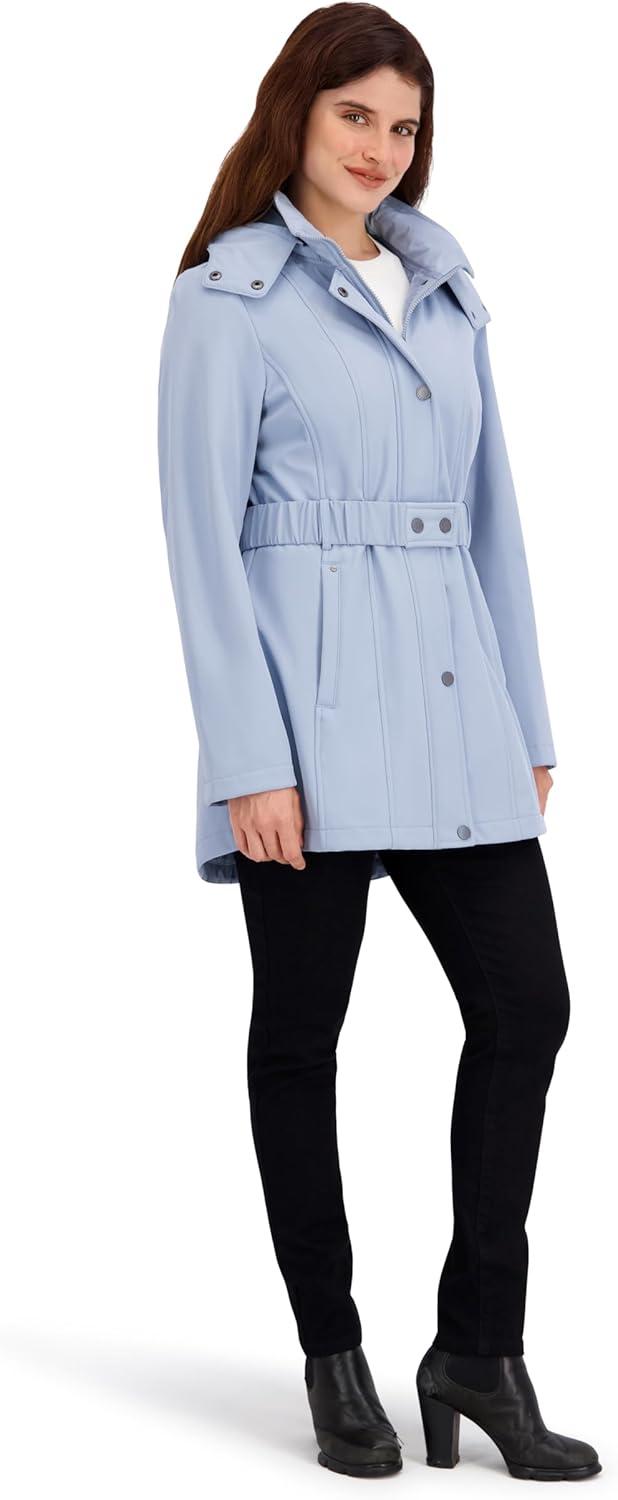 imageNautica Womens Soft Shell with Quilted BibHoodBlue