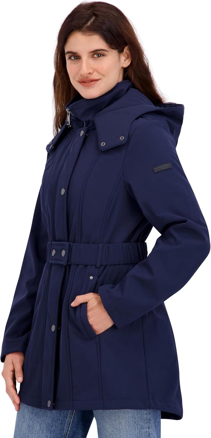imageNautica Womens Soft Shell with Quilted BibHoodNavy Seas