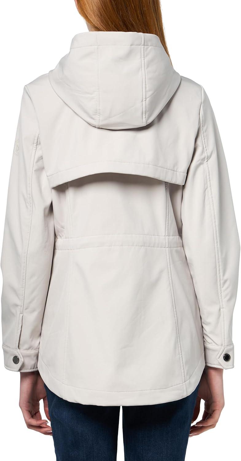 imageNautica Womens Softshell Jacket Waterresistant Windresistant Transitional Coat Adjustable WaistLimestone
