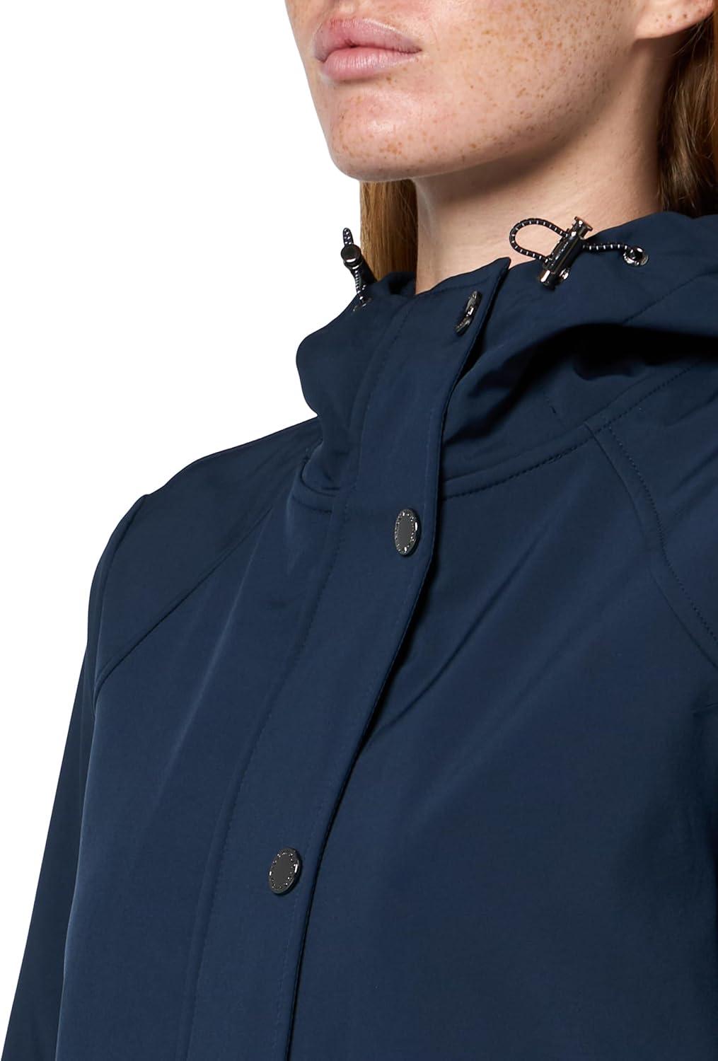 imageNautica Womens Softshell Jacket Waterresistant Windresistant Transitional Coat Adjustable WaistNavy Seas