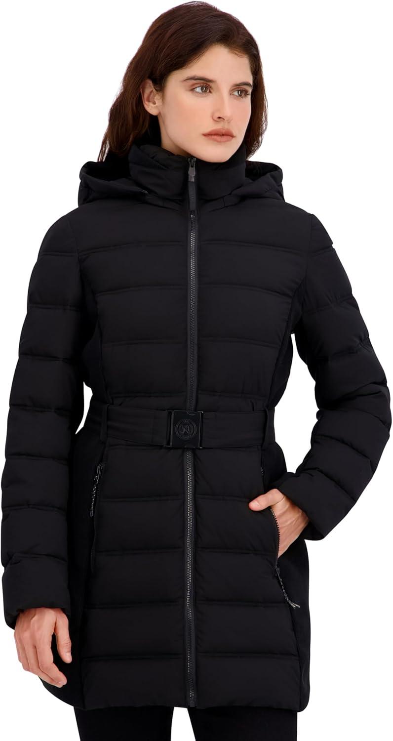 imageNautica Womens Solid Lightweight Packable PufferBlack