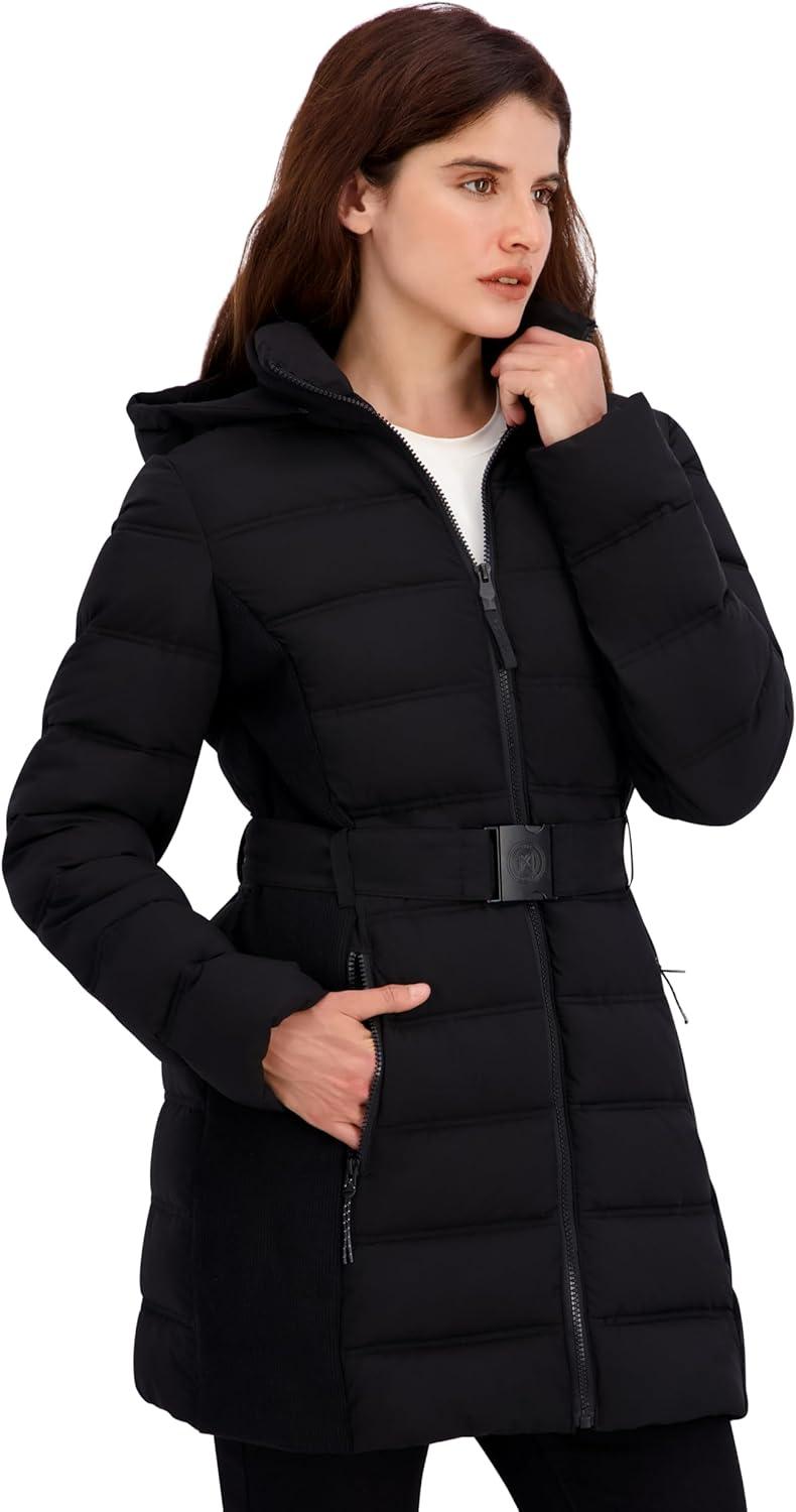 imageNautica Womens Solid Lightweight Packable PufferBlack
