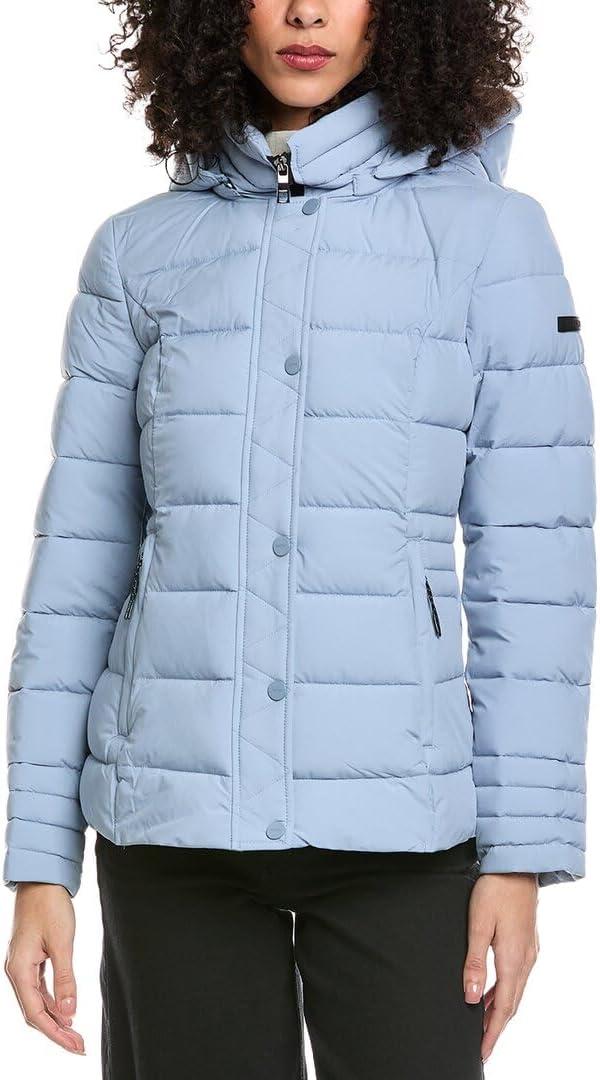 imageNautica Womens Solid Lightweight Packable PufferBlue