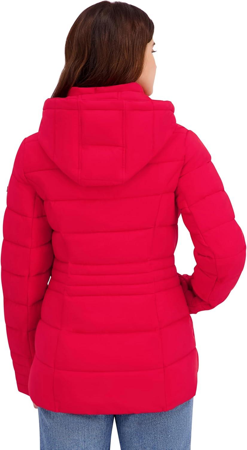 imageNautica Womens Solid Lightweight Packable PufferNautica Red