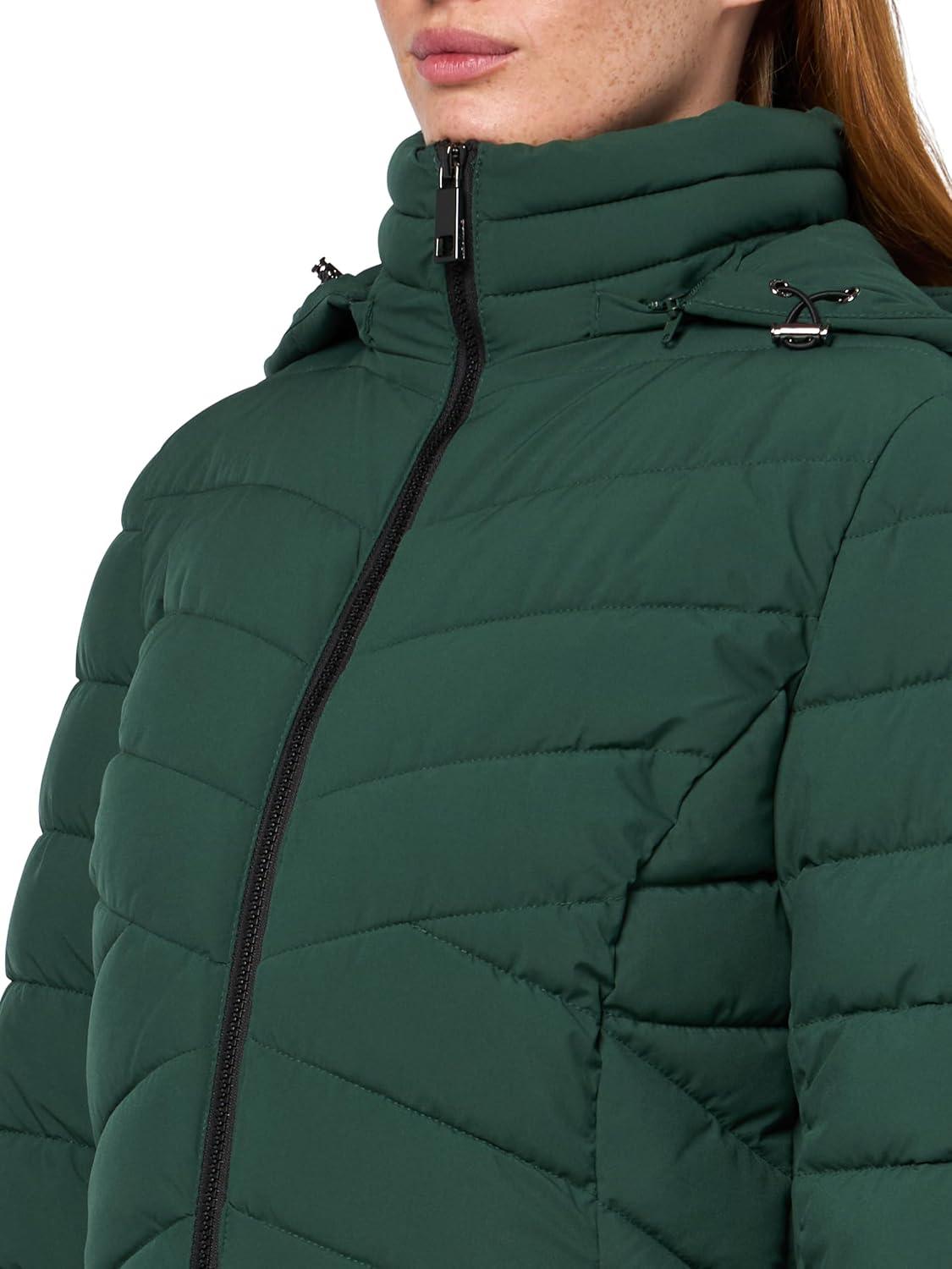 imageNautica Womens Stretch Puffer Jacket winter Coat With Interior Bib Hood amp Reinforced Nylon LiningVerde