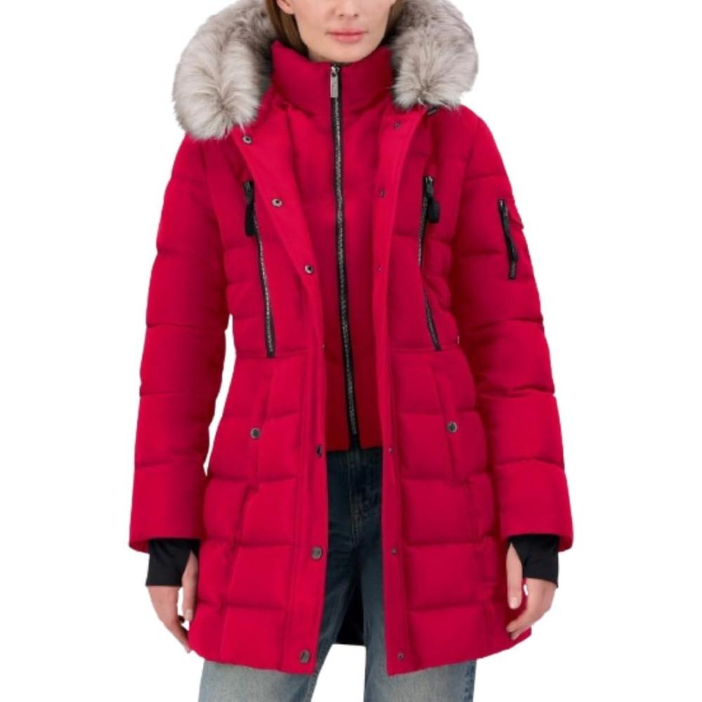 imageNautica Womens Hooded AnorakN Red