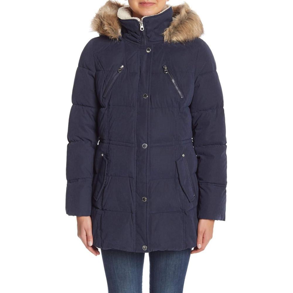 imageNautica Womens Maxi PufferVintage Navy Seas
