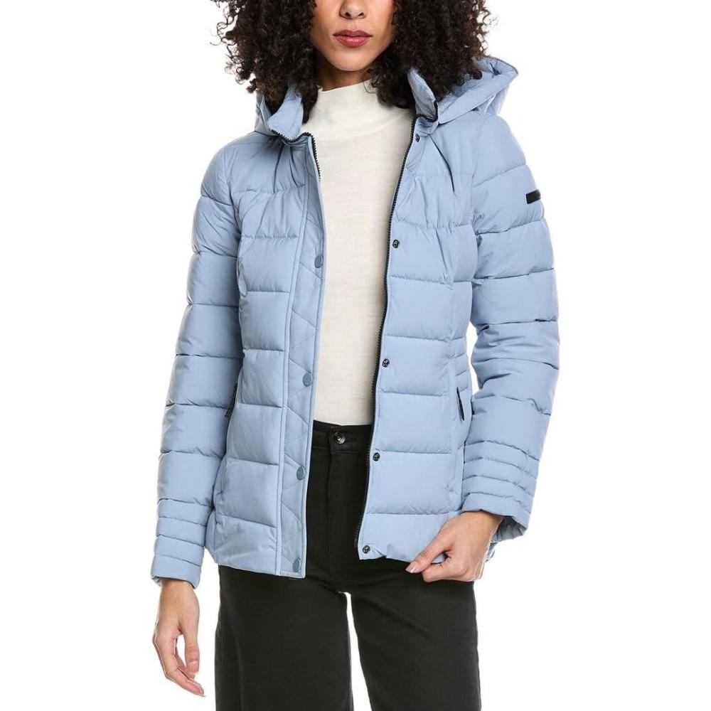 imageNautica Womens Solid Lightweight Packable PufferBlue