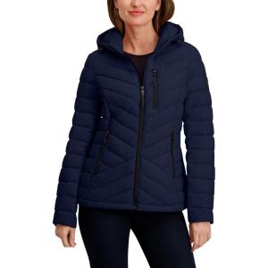 Nautica Women’s Chevron Puffer Jacket(Navy Seas)