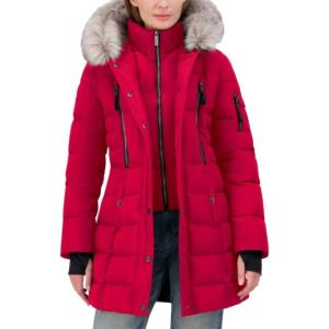 Nautica Women’s Hooded Anorak(N. Red)