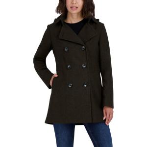 Nautica Women’s Peacoat Wool Blend Double Breasted Winter Coat(Military Green)