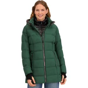 Nautica Women’s Puffer with Vestie and Faux Fur Trim(Verde)