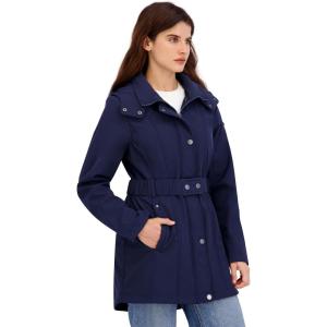 Nautica Women’s Soft Shell with Quilted Bib/Hood(Navy Seas)