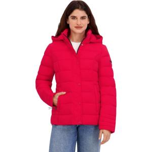 Nautica Women’s Solid Lightweight Packable Puffer(Nautica Red)