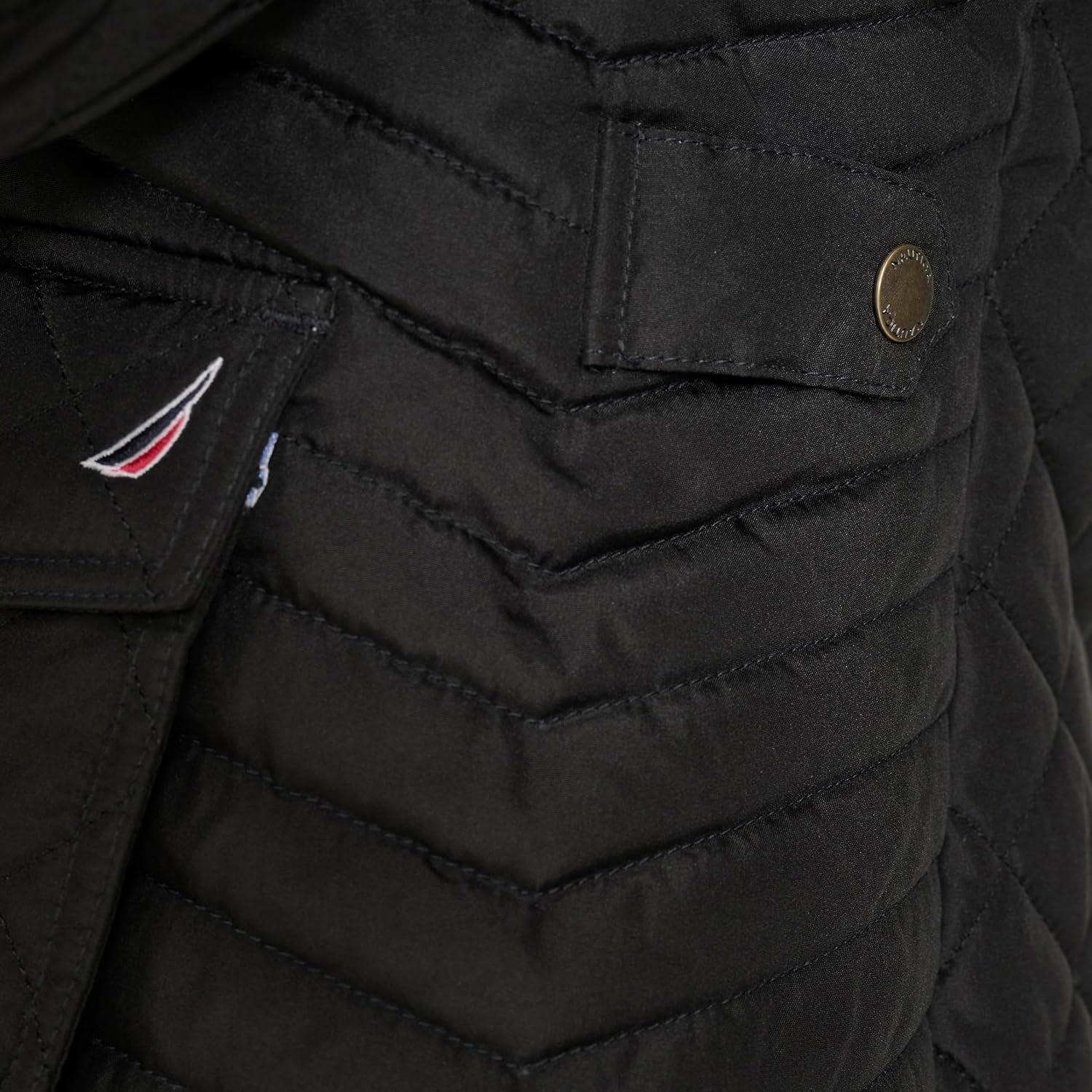 imageNautica Womens Barn Outerwear Quilted JacketBlack