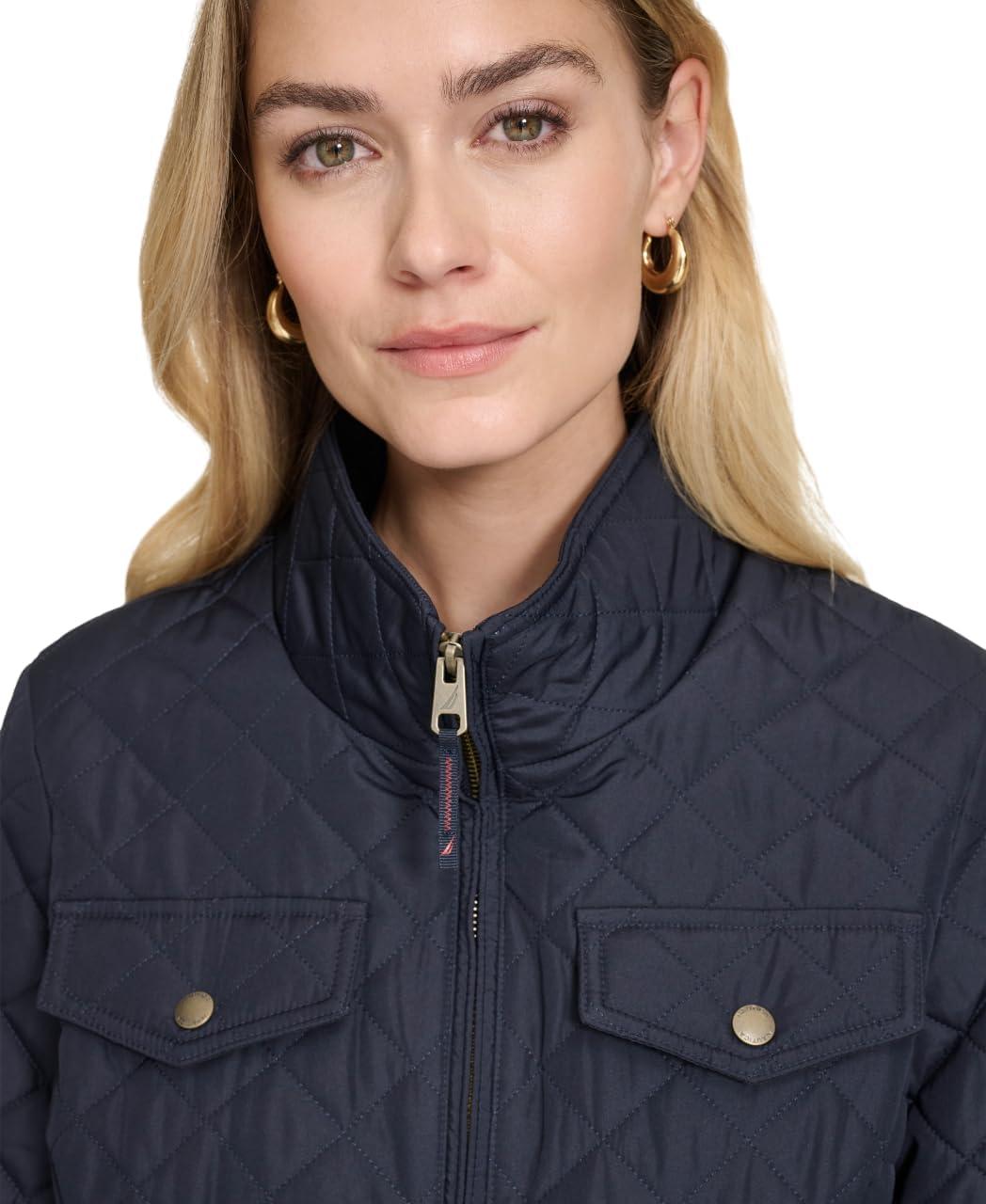 imageNautica Womens Barn Outerwear Quilted JacketNight Sky