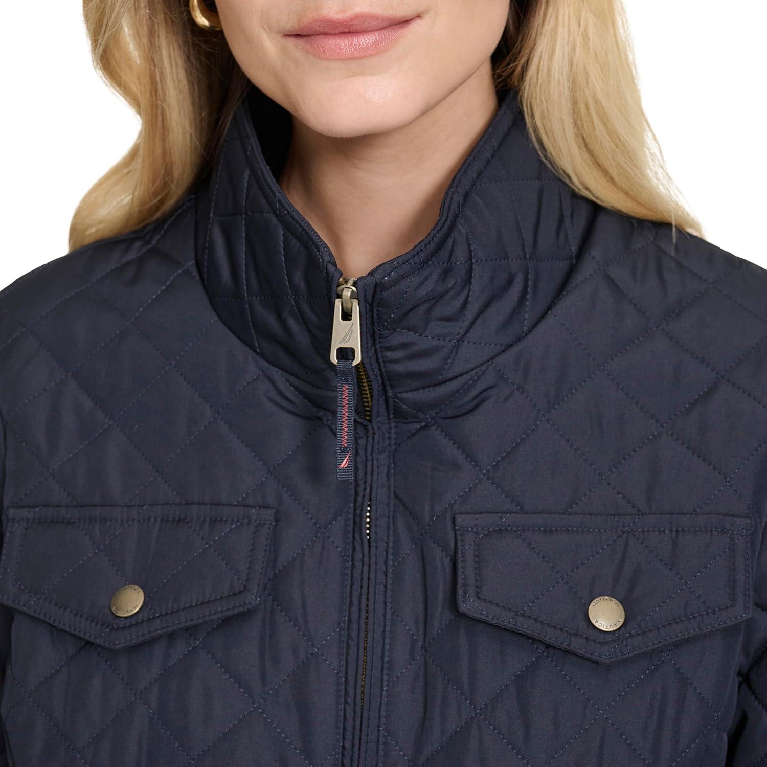 imageNautica Womens Barn Outerwear Quilted JacketNight Sky