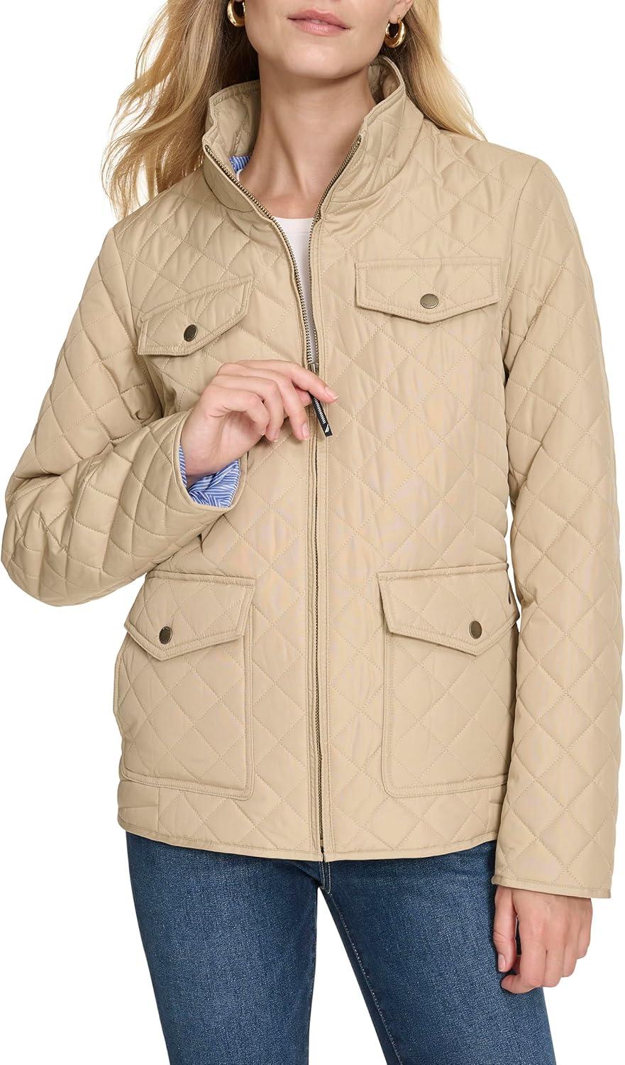imageNautica Womens Barn Outerwear Quilted JacketRope