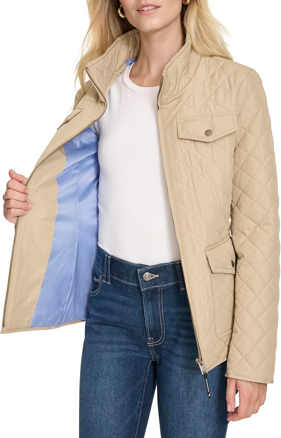imageNautica Womens Barn Outerwear Quilted JacketRope