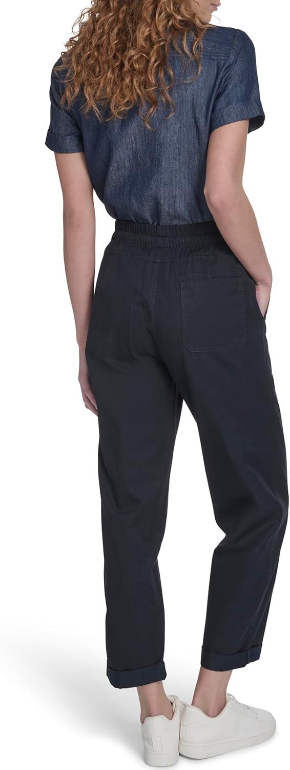 imageNautica Womens Pull on Cuffed Solid Ankle Length PantsNight Sky